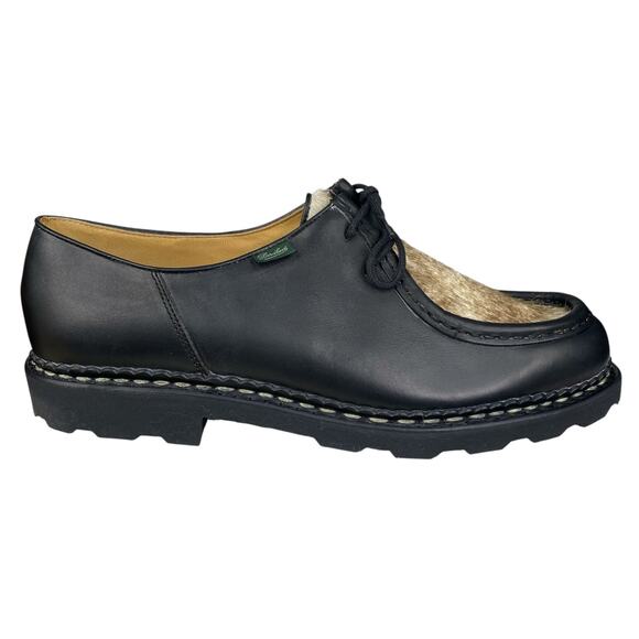 Paraboot Men’s Michael Smooth Grey Brown Fur Tyrolean Derby Size 45 US 11.5